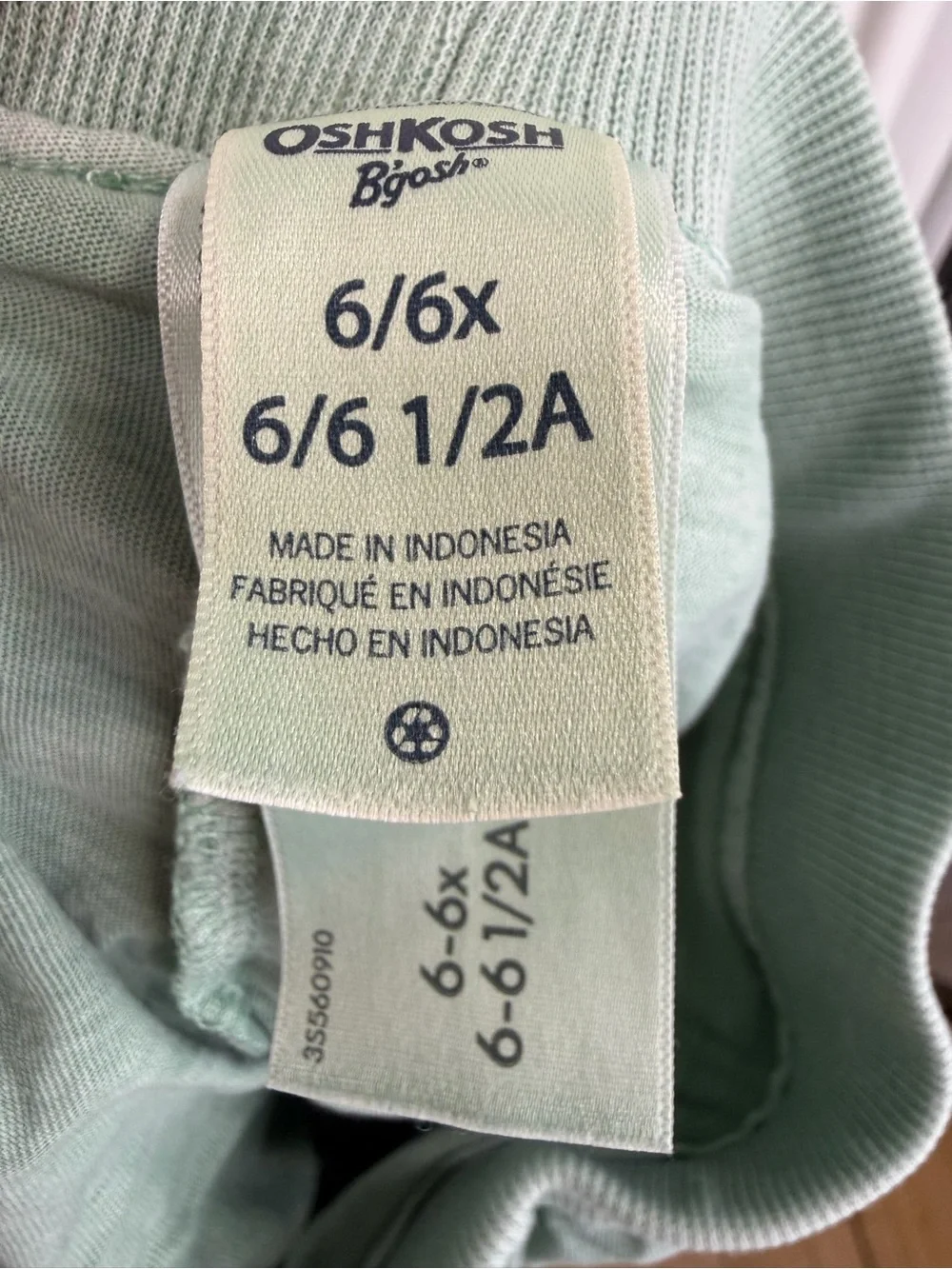 OshKosh B'gosh Girls Mint Green Drawstring Mini Skirt W/attached shorts under